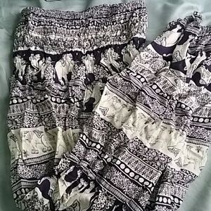 Elephant print joggers